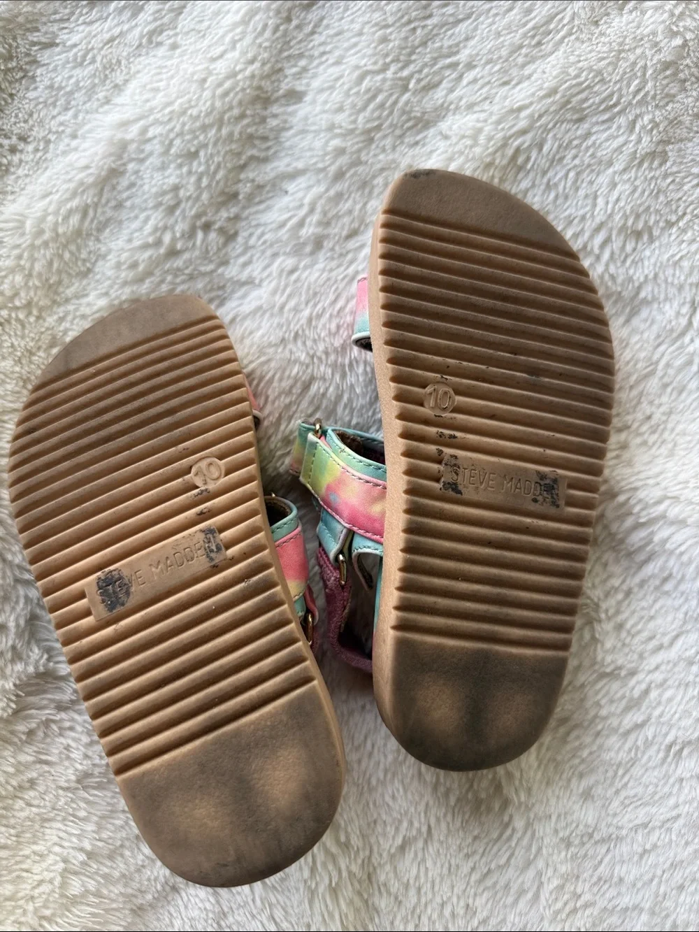 Steve Madden Kids Pastel Tie-Dye Strap Sandals